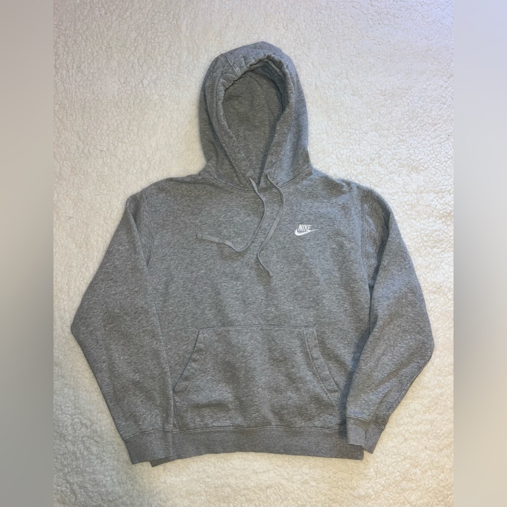 Nike Sportswear Club Fleece Pullover Hoodie Heather Gray Men’s Small